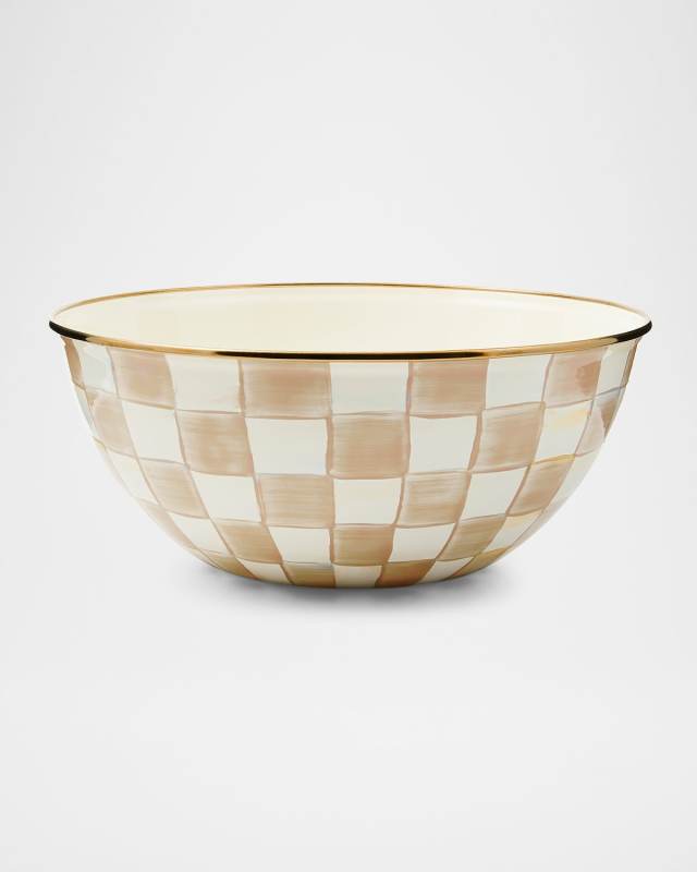 Mocha Check Large Everyday Bowl